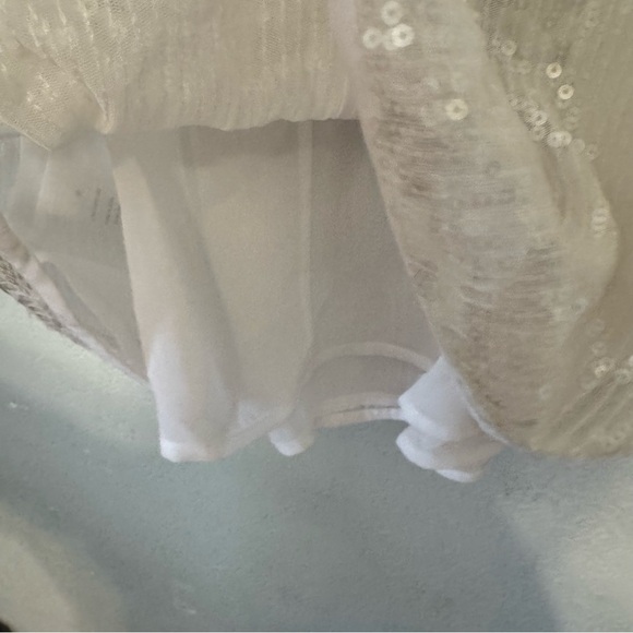 Women's STAUD White Sequin Mini Dress - Picture 7 of 9